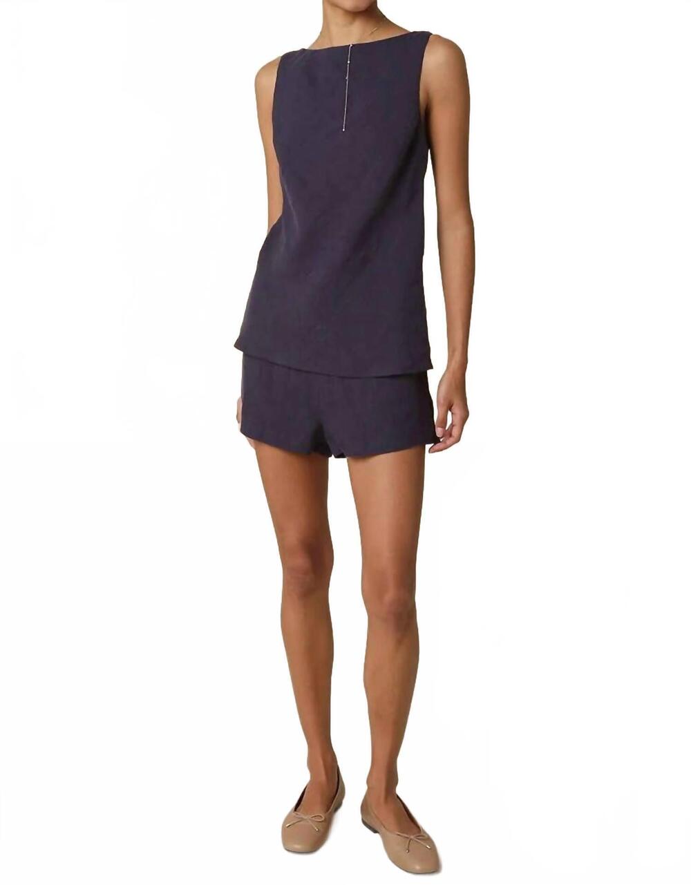 NEW OLIVACEOUS the sailor linen set in navy